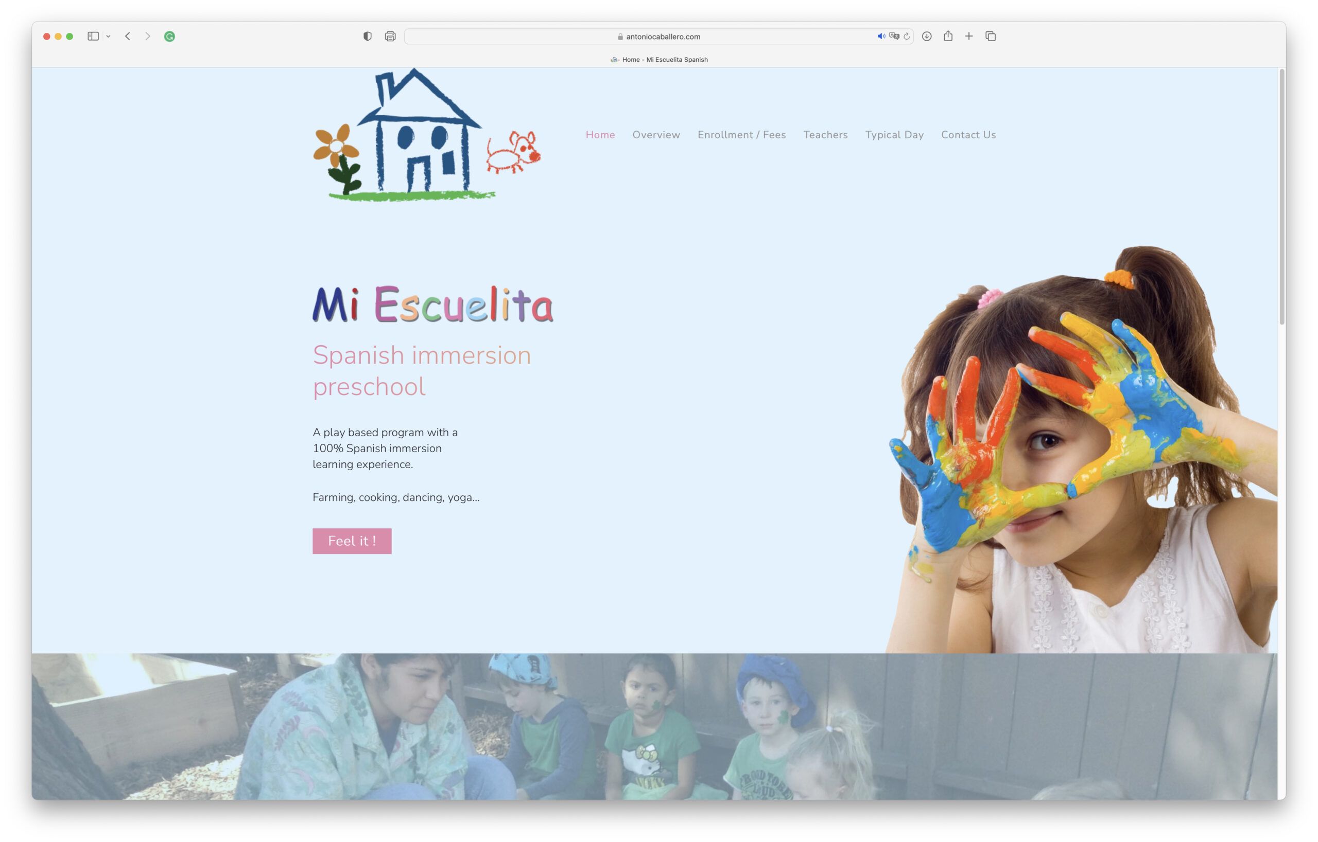 Mi Escuelita Landing page